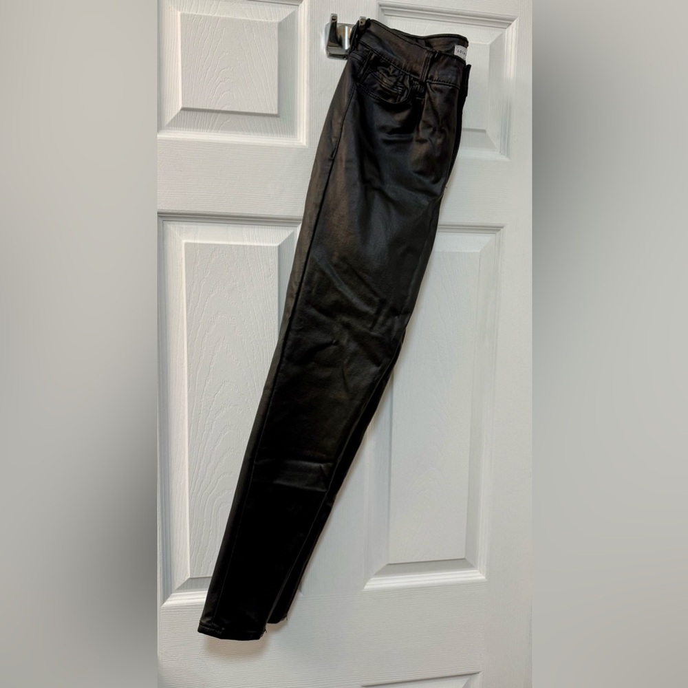 Black Faux Leather Pants
